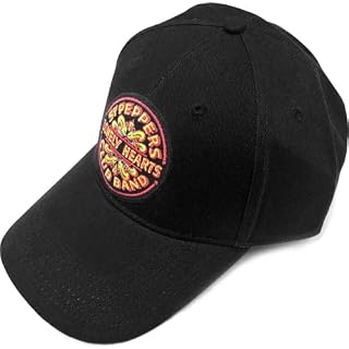 Men’s Beatles SGT. Pepper Drum Baseball Cap Adjustable Black - Les Beatles, Paul McCartney, John Lennon, RIngo Starr, George Harrison
