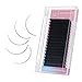 ANNAFRIS C/D/L/L+/LC/LD/LU/M Curl Individuelle Wimpernverlängerung Natürlich Klassisch Synthetischer Nerz Eyelashes Matt-schwarz Falsche Lashes Volumen Wimpern Extensions (0.05mm (8-15mm)Mix, C Curl)