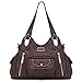 Scarleton Fashion Decorative Zipper Shoulder Bag H163521 - Coffee