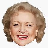 Betty White America'S Sweetheart Bumper Sticker Vinyl Decal 5"