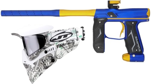 Empire Axe 2.0 Competition Paintball Gun Marker w/JT Spectra Proflex Goggle 100 Print (Axe Dust Blue/Dust Gold)