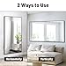 BONEWEI Bathroom Mirror, 30x55 inch Wall Mirror for Bathroom Wall Mounted Black Rectangle Square Corner Mirrors, Black Bathroom Mirror for Living Room, Farmhouse, Bedroom Entryway, Horizontal/Vertical