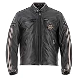 Brown dirty stoned Helstons Ace 10Ans Leather Jacket S