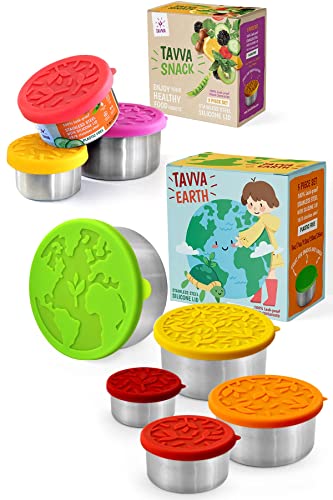Tavva Bundle Snack Stainless Steel Food Containers [Set Of 3] Earth Stainless Steel Food Containers [Set Of 5] #TOP4