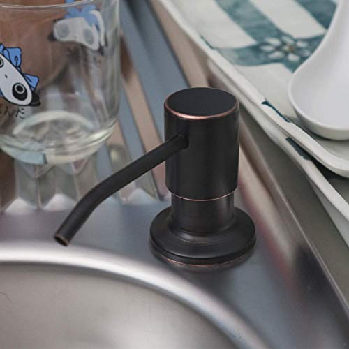Built In Soap Dispenser For Kitchen Sink,Stainless Steel (Oil Rubbed Bronze), Pump Set For Dish Soap Or Lotion, Refill From The Top, For Countertop #TOP5