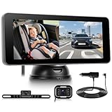 Hodozzy Baby Kamera Auto, Rückbank Babyfon für Autos mit 6,86 Zoll HD Monitor, Nachtsicht 360° Verstellbare Kamera für den Rücksitz Babyspiegel für Kinder/Kleinkinder/Haustiere, mit Rückfahrkamera