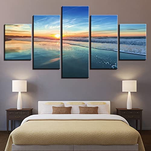 Peinture sur toile lever du soleil pour un salon lumineux et relaxant