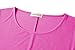 LARACE Women Plus Size 3/4 Sleeve Tunic Tops Loose Basic Shirt(L, Rosepink)