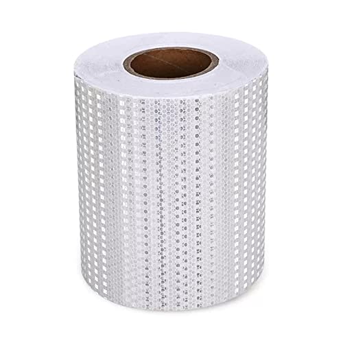 Cinta reflectante de seguridad blanca para alta visibilidad de 15,7" x 148'