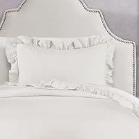 Lush Decor - Comforter Set, Soft Ruffled Bedding with Matching Sham, Cozy Essentials, Elegant Bedroom Decor (Reyna White, Twin XL) — image 2