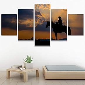 SIGNWIN 5 Panel Canvas Wall Art Modern Art...