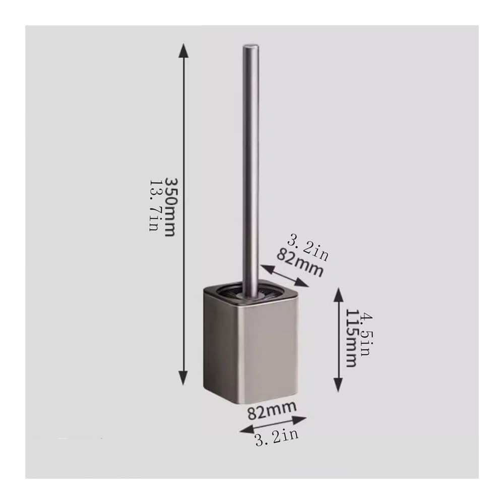 Set scopino per WC - Spazzola Rotonda a Doppio Supporto con setole in plastica, Supporto da Parete e Pavimento, Strumento igienico per la Pulizia del Bagno, Prodotti per la Pulizia della Toilette