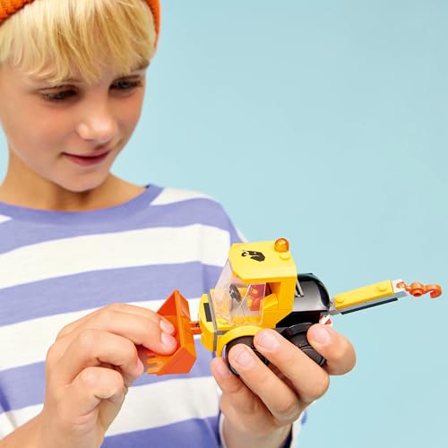 Image of LEGO City Rides - Construction Loader - Mini Construction Toy with Worker Minifigure - 60483