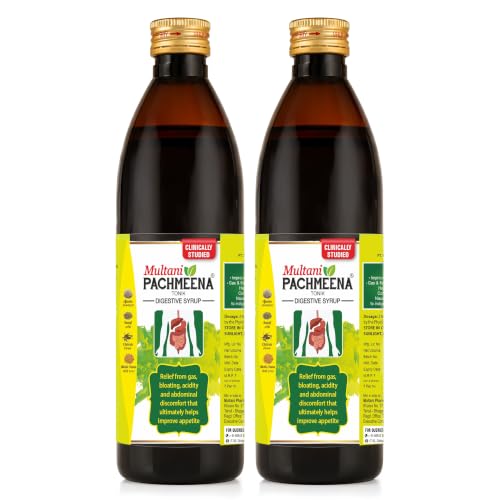 Image of Multani Pachmeena Tonik Digestive Syrup |Ayurvedic Products For Better Digestion | Relief From Gas, Bloating, Abdominal Discomfort | Usefull In Improving Appetite | 300 Ml (Pack of 2)