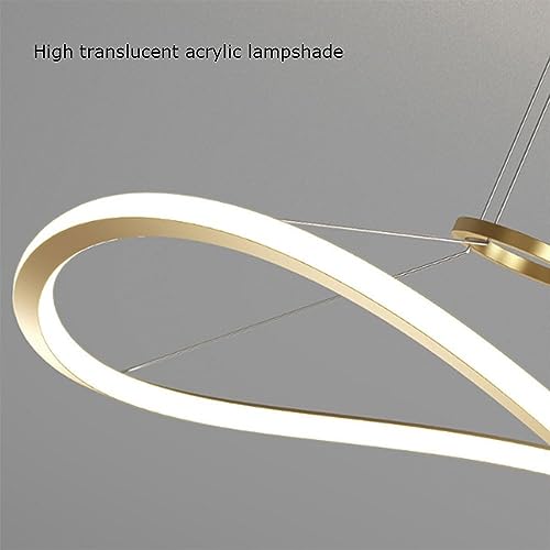 Chandelier gold circular flush mount dimmable plafonnier suspension noir