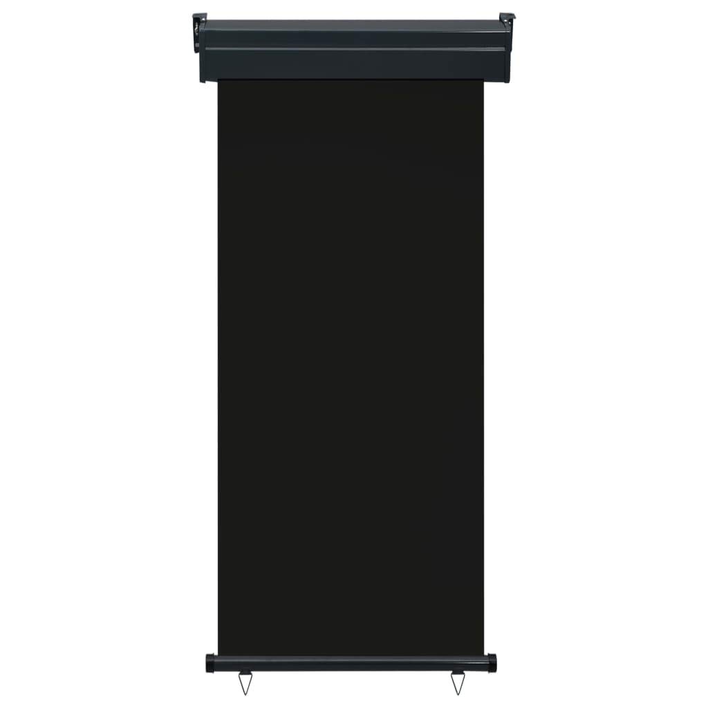 Festnight Balkon-Seitenmarkise 80 × 250 cm Schwarz Senkrechtmarkise Sonnenschutz Sichtschutz Windschutz Markise Außenrollo Balkonrollo Garten