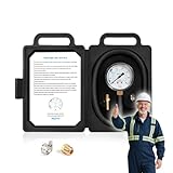 Wayona Manometer Pressure Tester, 1/4' and 1/8' NPT, 0-35 'W.C., Natural Gas/LP Gas Manifold Pressure Test Gauge Kit, 40 inch Length Hose, Brass Connector