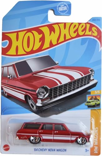 Hot Wheels 64 Chevy Nova Wagon escala 1:64 miniatura 1