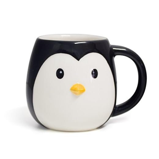 Balvi Mug Pingo Taza en Forma de Cabeza de pingüino Capacidad 400ml Apta para lavavajillas y microond