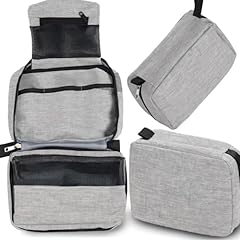 Retoo Beauty case con gancio da appendere, beauty case da viaggio con chiusura lampo, trousse cosmetico 5 tasche, sacchetto cosmetico per donne uomini bambini borsa toilette per accessori shampoo