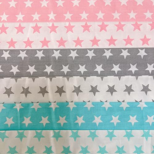 Image of 7Pcs 20 inch x 20 inch Cotton Fabric DIY Making Supplies Quilting Patchwork Fabric Fat Quarter Bundles DIY for Quilting Cotton Patchwork Cushions (Start, 20 inch x 20 inch)