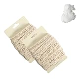 19m Beige Nastro in Pizzo Vintage 1cm Fiori di Pizzo Bordo in Cotone Vintage Decorazione P...