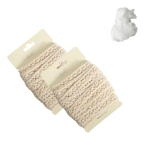 19m Beige Nastro in Pizzo Vintage 1cm Fiori di Pizzo