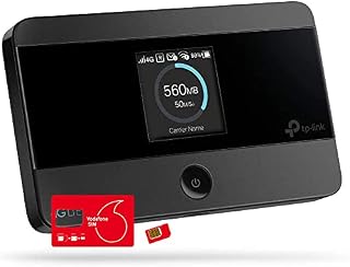 TP-Link M7350 4G Cat4 LTE Single Band Mobile WiFi with Unlimited Max Vodafone Data SIM Card Bundle