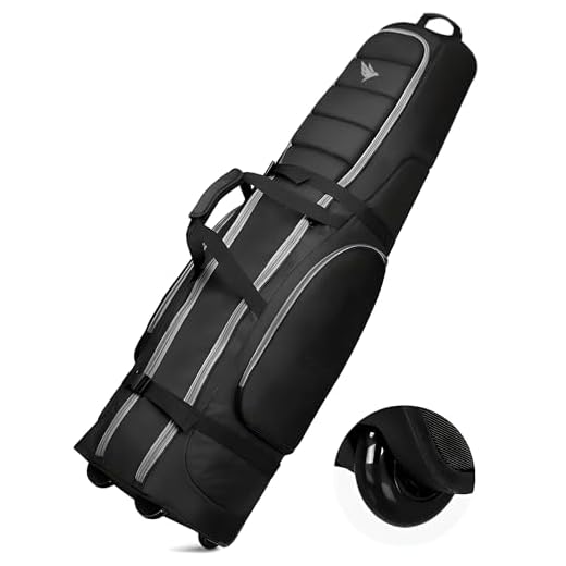 SWIFTEE Golf Club Equipment Padded Travel Flight Bag Case - 900D Heavy Duty Oxford Fabric, Waterproof and Wear-Resistant - Extra Large Pockets for Golf Accessories and Golf Shoes (Black)