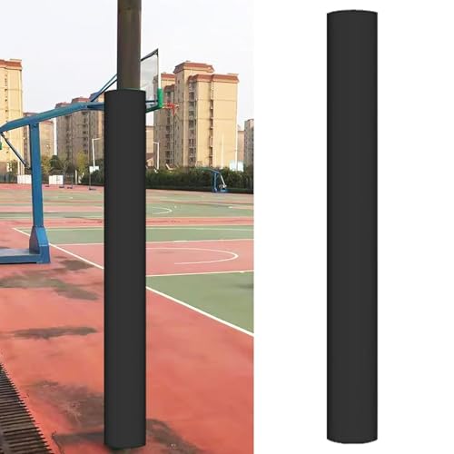 CMMC Wrap Around Basketball Pole Padding Outdoor, 4 5 6 8 Ft High Basketball Pole Pad for Player Protection, Round Universal Pole Wrap Support Column Protector(H 6ft,Inner Dia 2 Inch)