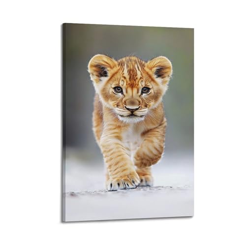 Poster mural lionceau ZHOUKEG 40x60 cm déco moderne suspendre