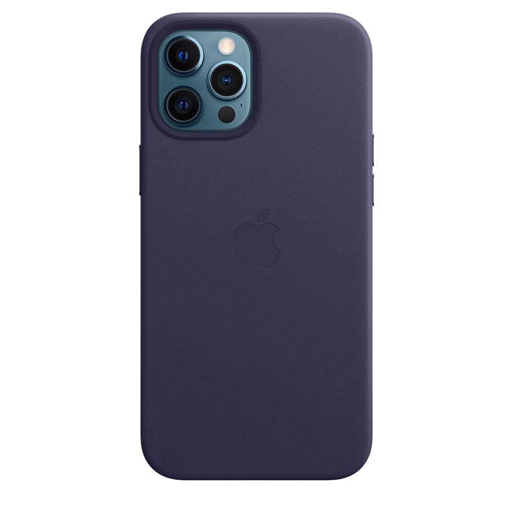 Apple Leather Case with MagSafe (for iPhone 12 Pro Max) - Deep Violet