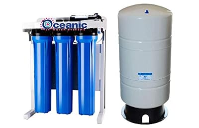 Oceanic Commercial Reverse Osmosis Water Filtration System | 600 GPD RO with Booster Pump + 20 Gallon RO Storage Tank