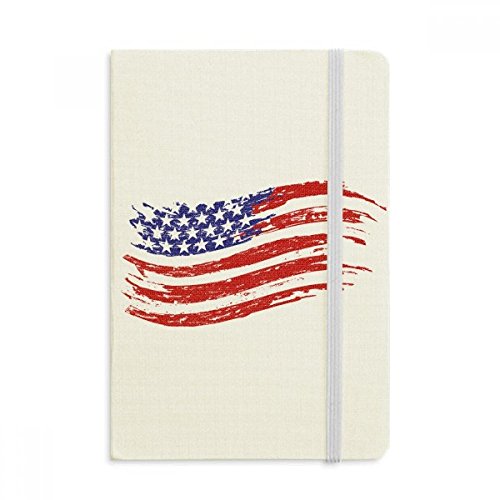 Carnet A5 drapeau américain avec couverture rigide en tissu pour notes