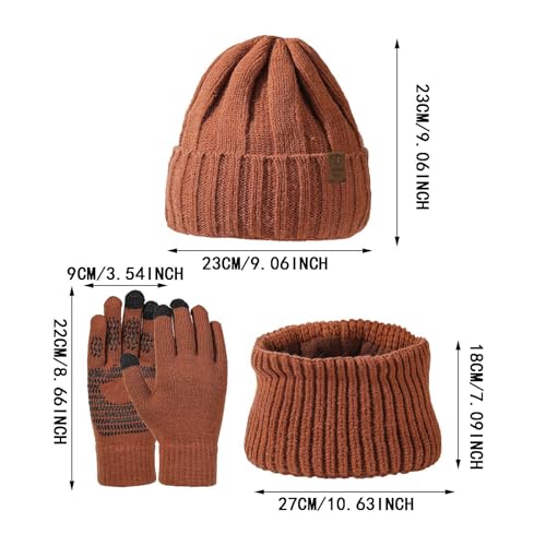 Bufanda de punto unisex y gorro cálido de invierno ideal para paseos por la montaña y nieve 4