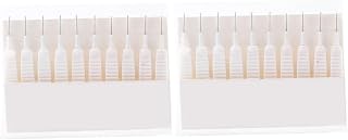 Flexible Mini Cleaning Brush Set, 20pcs Spiral Bristles White