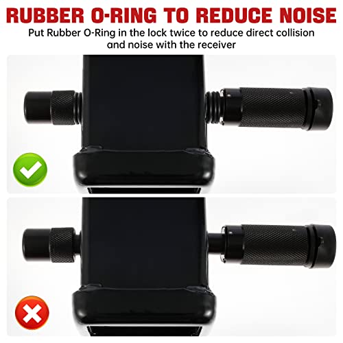 Ifoka Trailer Hitch Lock Pin, 5/8" Dia Trailer Receiver Lock For Class Iii Iv 2" And 2-1/2" Receiver, Anti-Theft Hitch Locking Pin For Trailer Truck Car Boat Bike,Black #TOP5