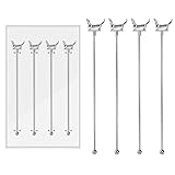 LYWUU Dachshund Coffee Beverage Stirrers, Dachshund Sausage Wiener Dog Gifts, Birthday Father's Day Christmas Gift for Men Women Dog Lovers, Cocktail Wine Drink Stir Swizzle Sticks 4 Pack