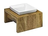 Bowsers Artisan Diner - Single Dog Feeder, Bamboo - Small - 7"x7"x4"