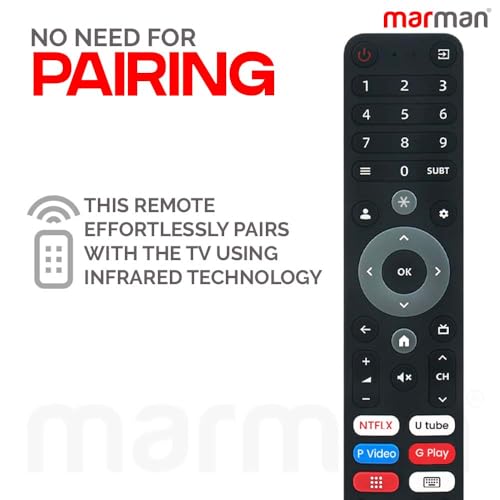 Image of marman Compatible with Impex Smart Tv Remote Control Suitable for evoQ Series 4k Ultra HD LED 32 43 50 55 65 75 Inch TV Non Voice Command with Hotkeys - Match Remote Key by Key with Existing Remote