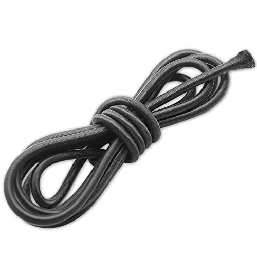 Baiann 1/4 Inch Elastic Bungee Cord Shock Marine Grade Black 30FT Bungee Kayak Stretch String Rope for DIY Projects- UV and Weather Resistant Elastic Cord, Long-Lasting Stretch Round Elastic String by Baiann - Image 4