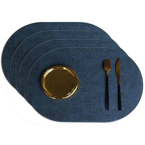 Sets de table en similicuir lavables et imperméables pour table propre - 2
