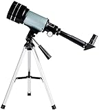 Optique de qualité : distance focale de 300 et ouverture de 70 mm, lentille en verre optique entièrement revêtue avec des revêtements à haute transmission pour créer des images époustouflantes et protéger vos yeux.Télescope parfait pour les astronomes pour explorer les étoiles et la lune.