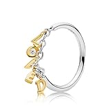 PANDORA Loved Script Ring 18k Gold Plated PANDORA Shine Collection - 167799CZ