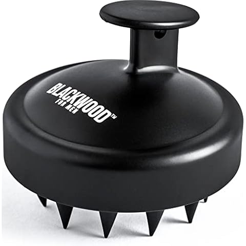 Blackwood For Men Scalp Massager - Healthy Hair Growth Stimulator Brush for Cleansing & Relaxing While Showering - Reduce Dandruff Flakes & Inflammation - Wet & Dry Hair Brush with Wide Tooth Comb Cover