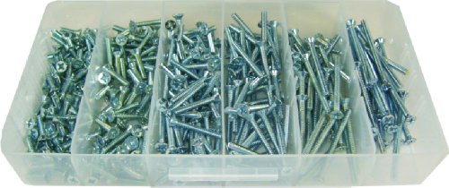 L.H. Dottie 632DD Machine Screw Kit, Flat Head, 6-32 TPI by 1/2-Inch to 2-Inch Length, zinc