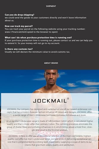 JOCKMAIL Men's Underwear Buttock-Lifting Sexy Thong Mesh Quick-Drying Transparent Temptation Steel Ring Bandage Hollow2