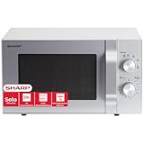 Sharp R204S Solo-Mikrowelle/ 20 L/ 800 W/ 6 Leistungsstufen/Zeitschaltuhr von 30 Minuten bis...