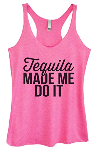 Funny Threadz Women’s Triblend Tank Top “Tequila Made Me Do It Party Drinking