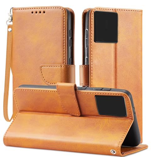 Rfvzubemok Compatible con OPPO R9s Plus (2016) / F3 Plus (2017) Funda,Protector de Cartera Flip Kickstand Yellow